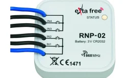 Fjärrströmbrytare<Malmbergs Sändare, 4-kanal, 868,32MHz, Batteri
