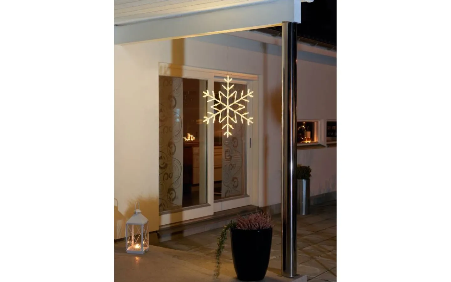 Julpynt Utomhus<Konstsmide Snöflinga 60cm Varmvit IP44