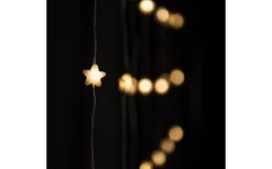 Konstsmide Snöglans Gardinslinga 135x180cm Amber LED vita stjärnor USB* Ljusgardiner Och Istappsslingor