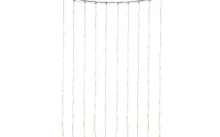 Konstsmide Snöglans Gardinslinga 135x180cm Amber LED vita stjärnor USB* Ljusgardiner Och Istappsslingor