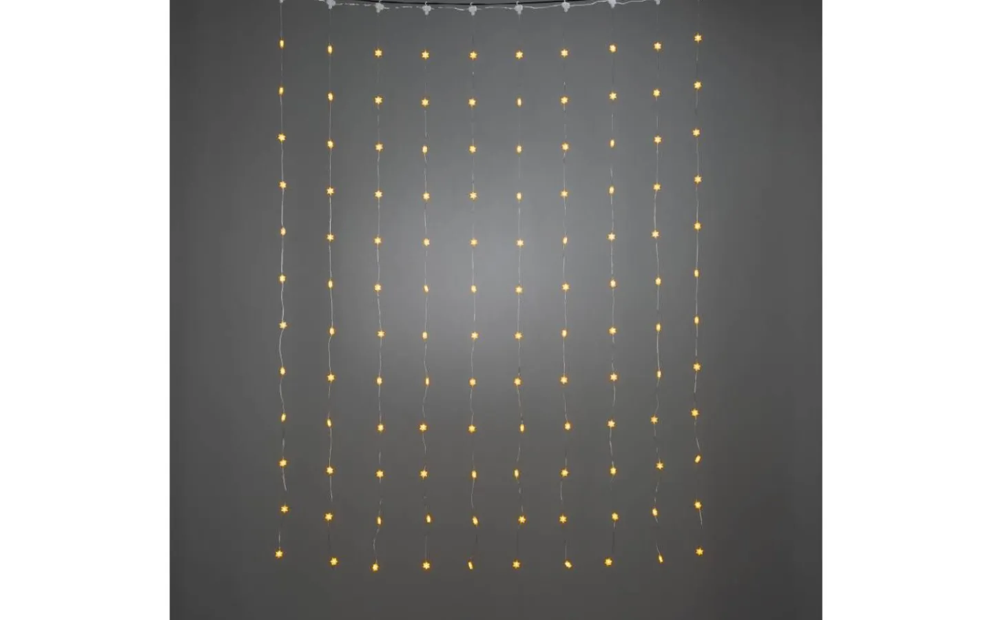 Ljusgardiner Och Istappsslingor<Konstsmide Snöglans Gardinslinga 135x180cm Amber LED transparenta snöflingor USB