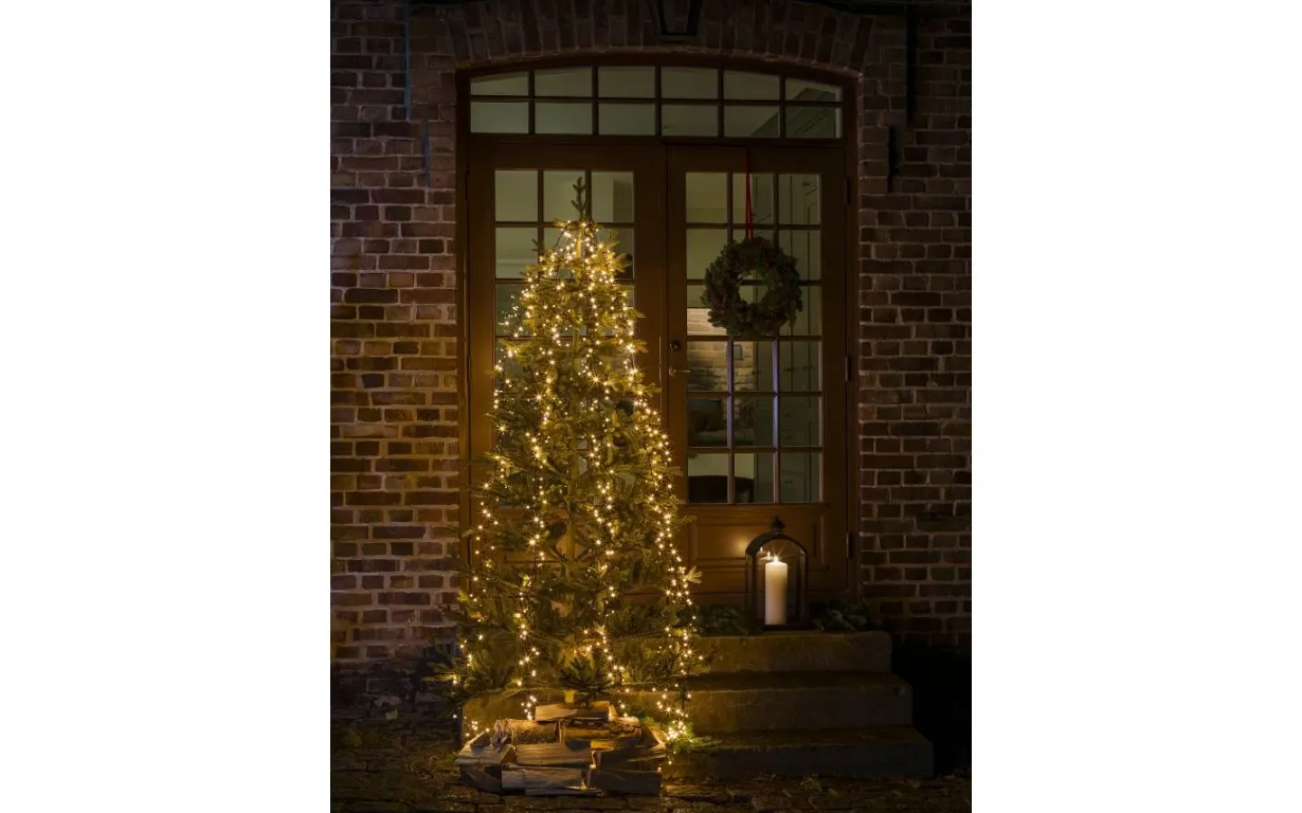 Julgransbelysning<Konstsmide Snömagi Julgransslinga 2,4m Cluster Amber LED IP44