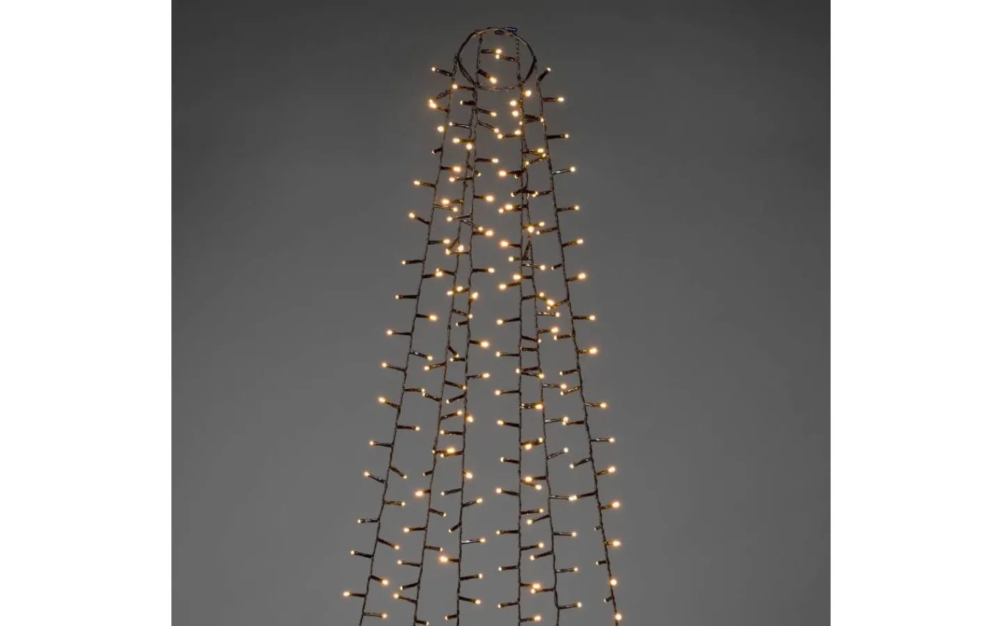 Julgransbelysning<Konstsmide Snömagi Julgransslinga 2,4m Cluster Amber LED IP44