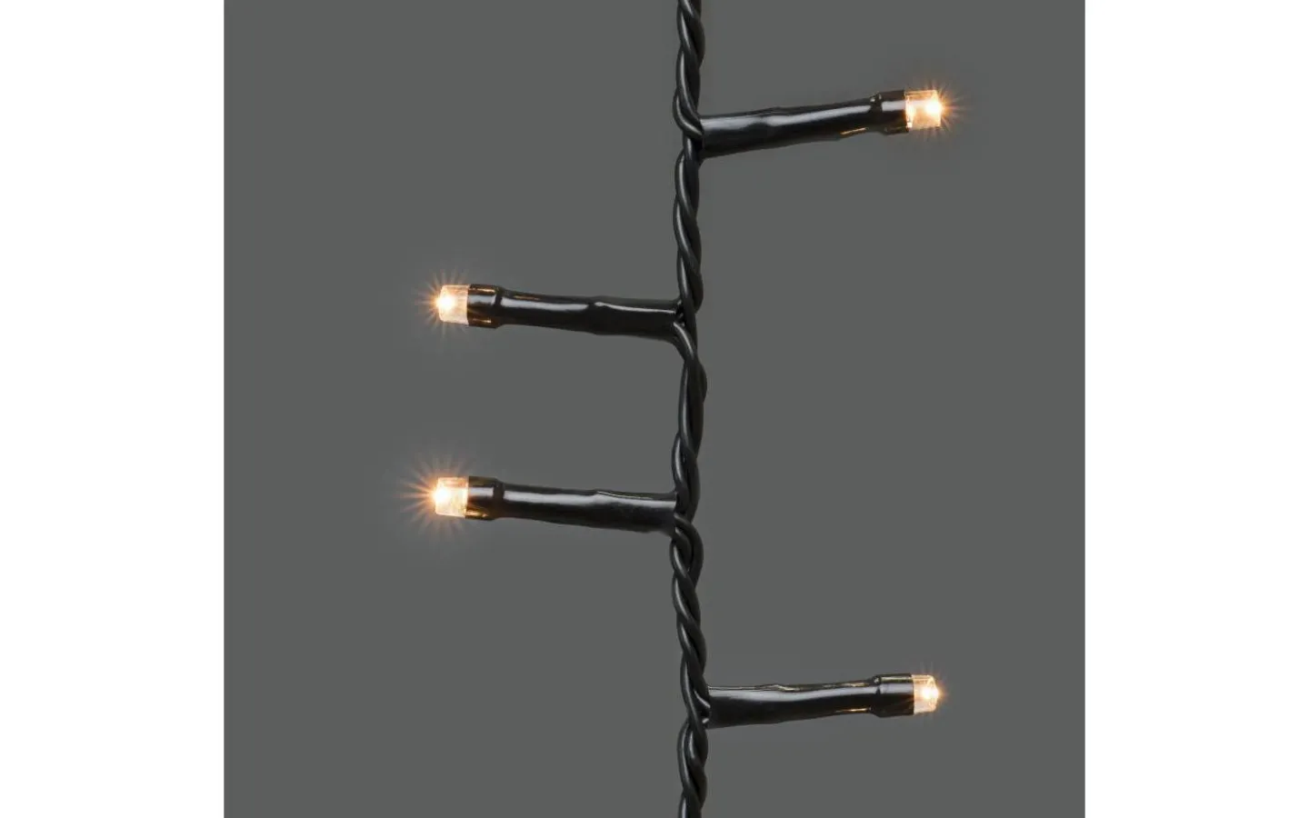 Julgransbelysning<Konstsmide Snömagi Julgransslinga 2,4m Cluster Amber LED IP44