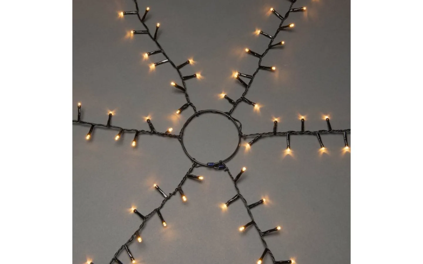 Julgransbelysning<Konstsmide Snömagi Julgransslinga 2,4m Cluster Amber LED IP44