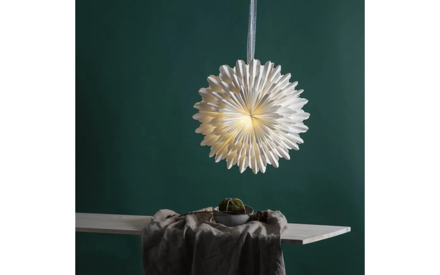 Snow Julstjärna 53cm Vit