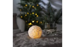 Star Trading Snowball Batteridrivet Blockljus 9cm Vit* Blockljus Inomhus|Blockljus Inomhus