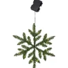 Star Trading Snowflake Batteridriven Krans 40cm LED Grön IP44* Kransar|Batteri Julpynt Utomhus