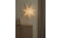 Konstsmide Snöskimra Julstjärna med brodyr 80cm Vit* Visa Alla Julstjärnor|Julstjärnor Med Sladd