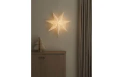 Visa Alla Julstjärnor|Julstjärnor Med Sladd<Konstsmide Snöskimra Julstjärna med brodyr 60cm Vit