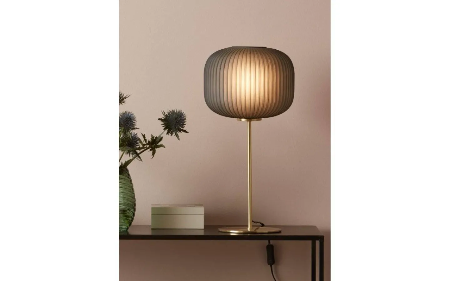 Markslojd Sober Bordslampa 50cm Rök/Mässing* Vardagsrum|Sovrum