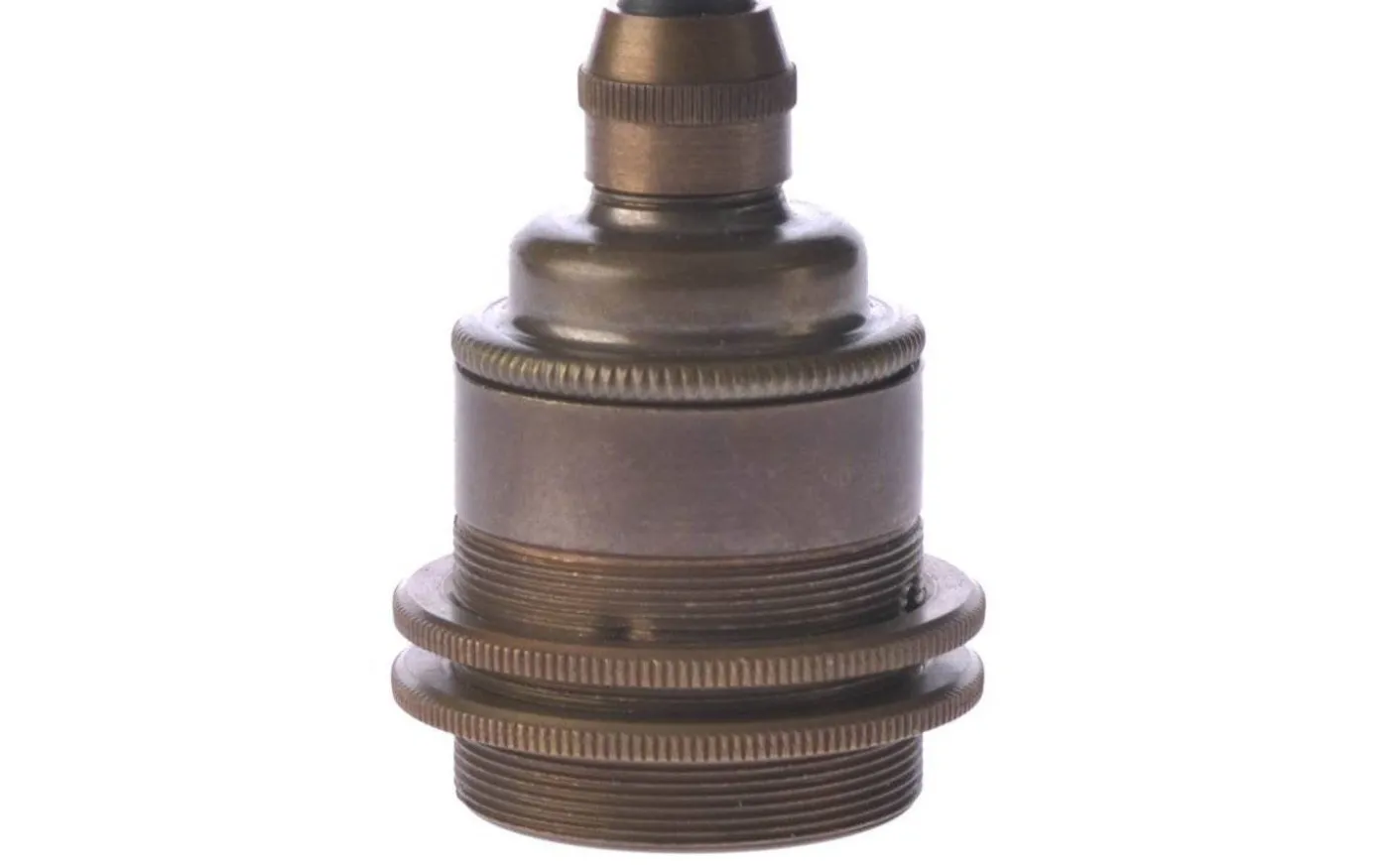 Sockel Lamphållare E27 Metall, Antik med ringar