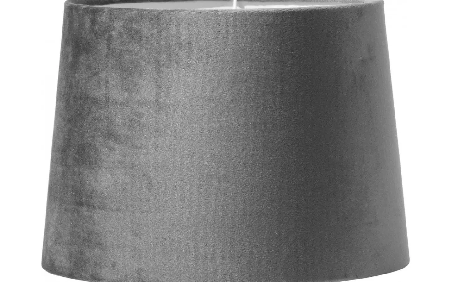 PR Home Sofia Lampskärm Sammet Ø35cm Grå* Enfärgade Runda Lampskärmar