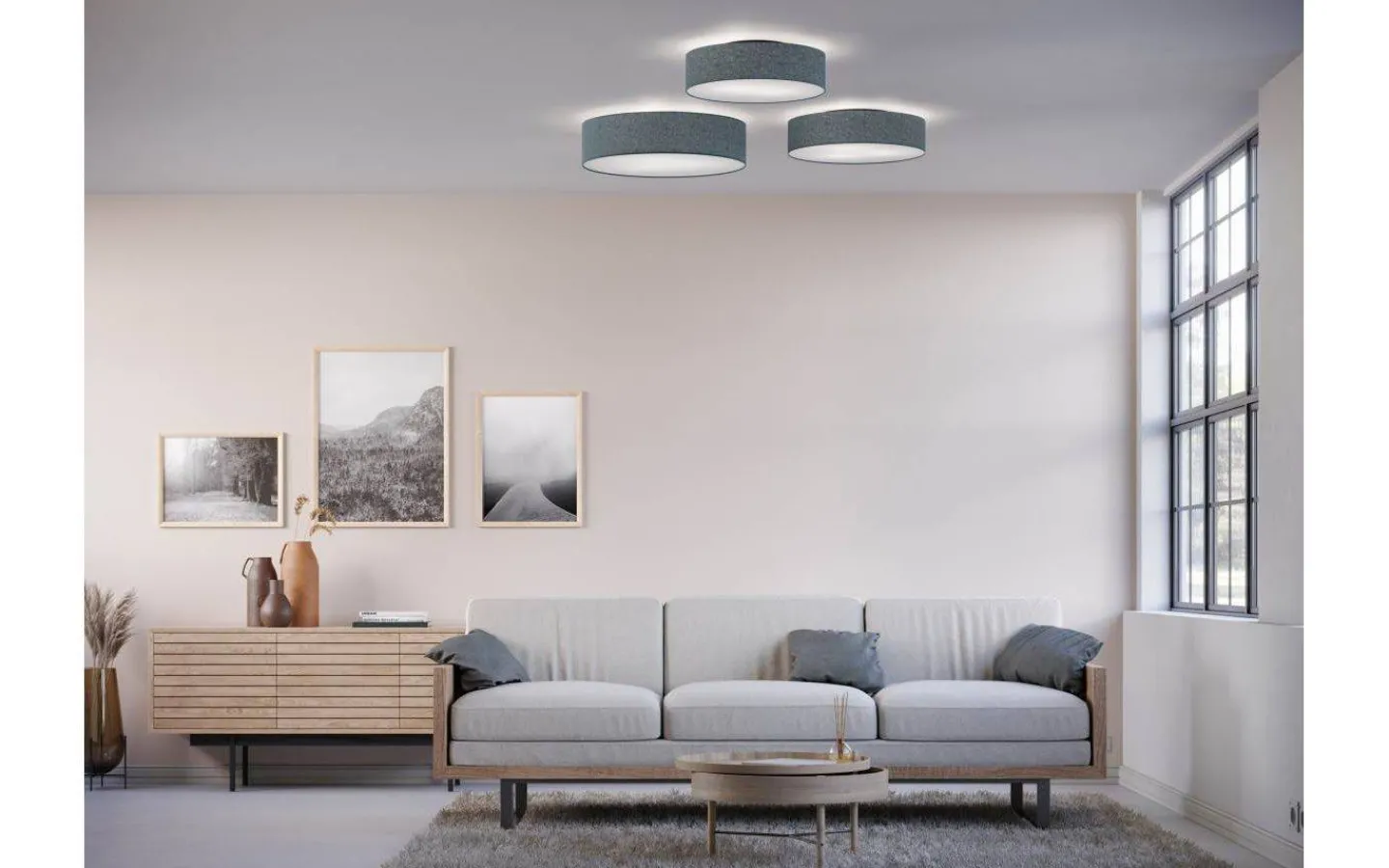 Belid Soft Plafond Ø44 Blå Ull* Plafonder