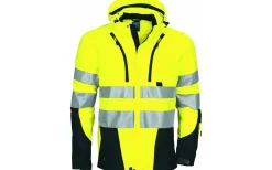 Malmbergs Softshelljacka, Varsel, Klass 3, Gul/svart, L* Verktyg Och Arbetskläder