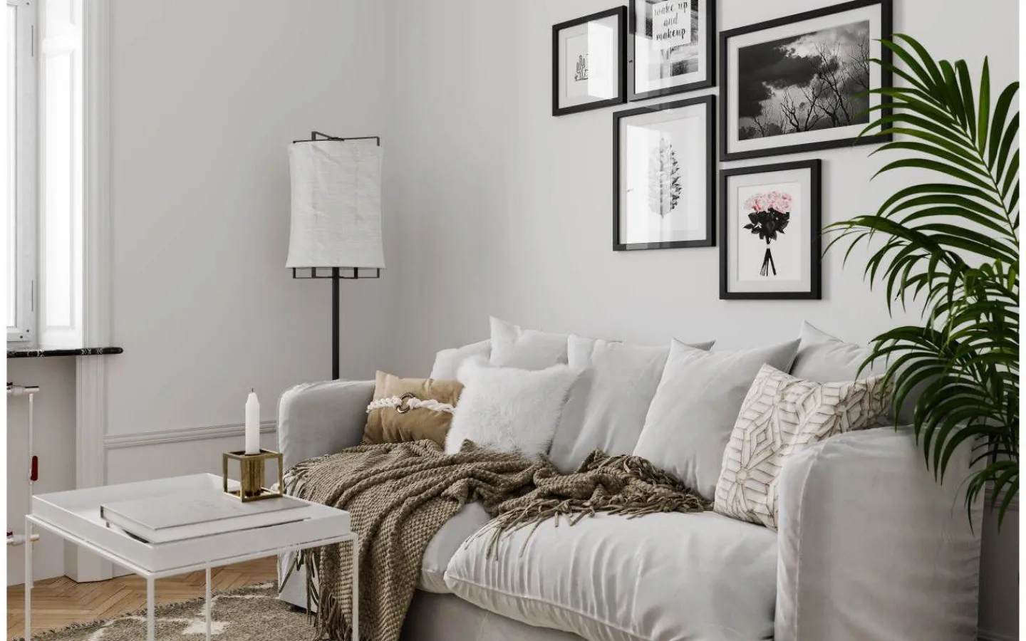 By Rydens Softy Golvlampa 150cm Matt Svart/Vit* Golvlampor