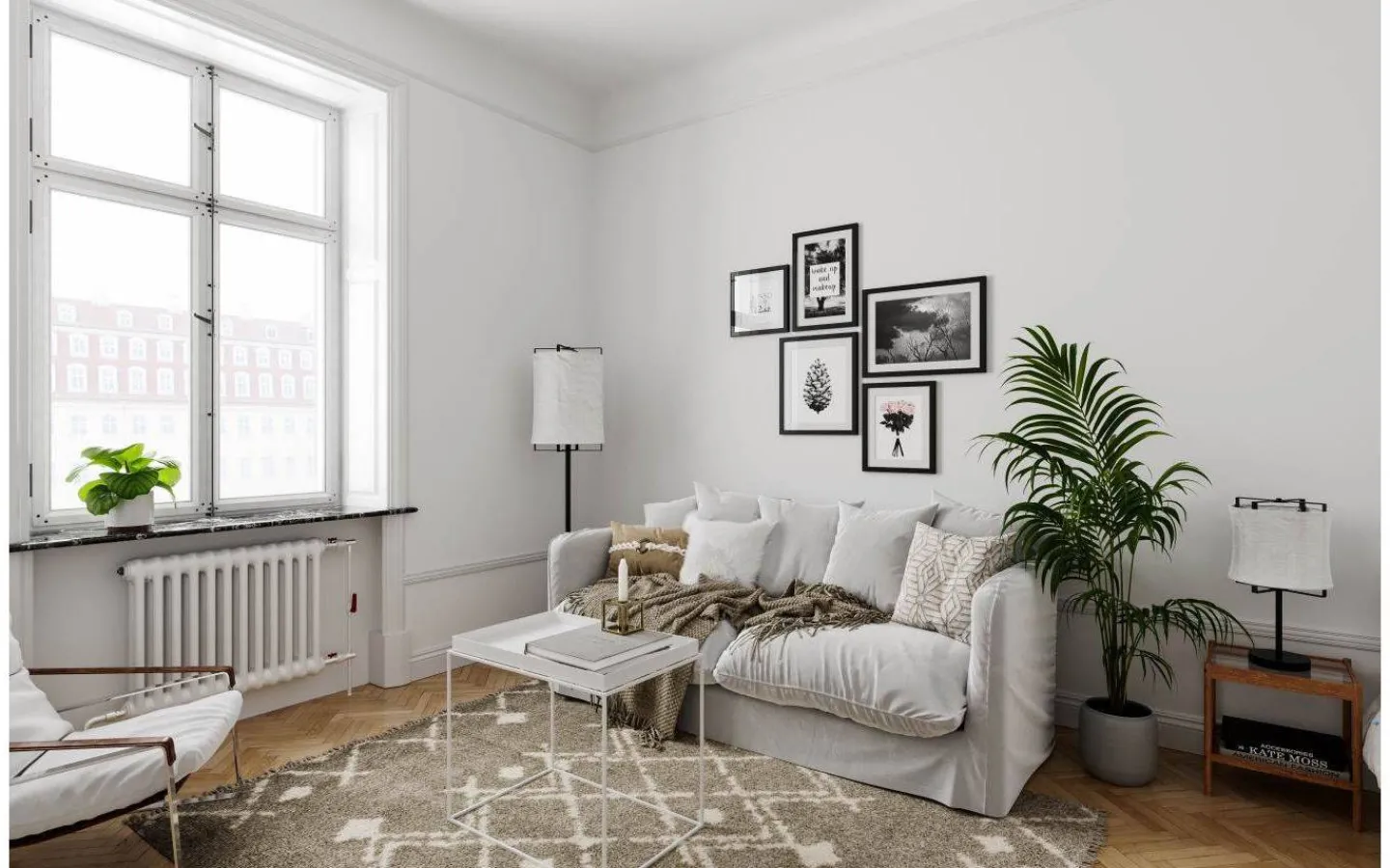 By Rydens Softy Golvlampa 150cm Matt Svart/Vit* Golvlampor