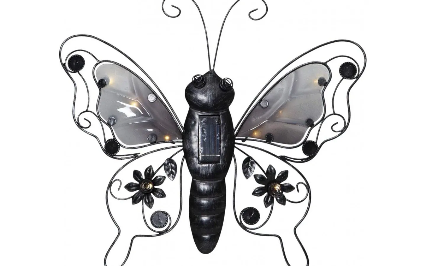 Solcellslampor Dekoration|Visa Alla Solcellslampor<Star Trading Solcellsdekoration Butterfly 34cm Svart