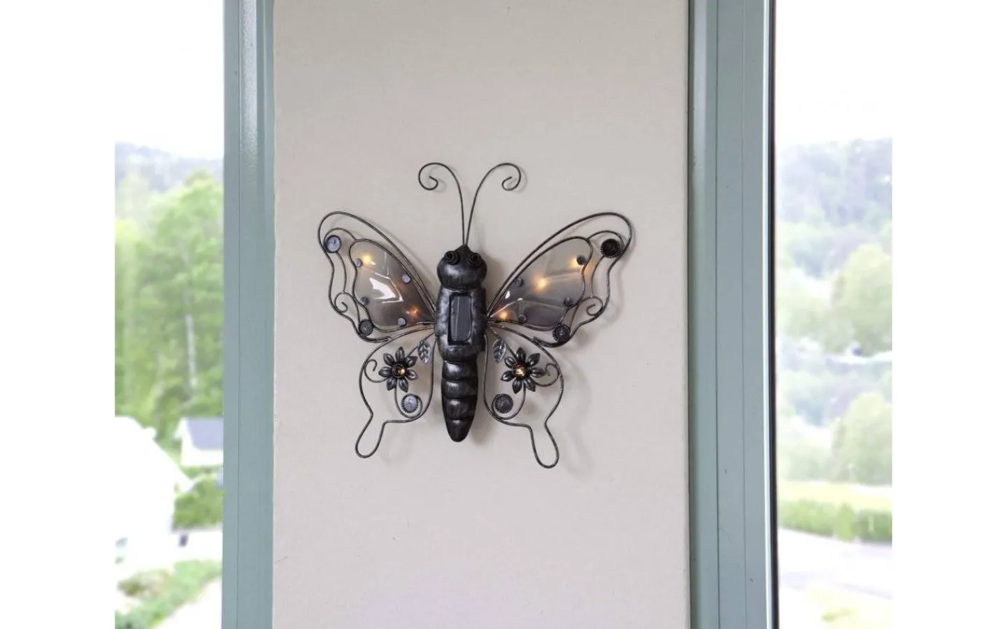 Solcellslampor Dekoration|Visa Alla Solcellslampor<Star Trading Solcellsdekoration Butterfly 34cm Svart