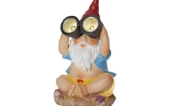 Solcellsdekoration Gnomy med kikare 22cm