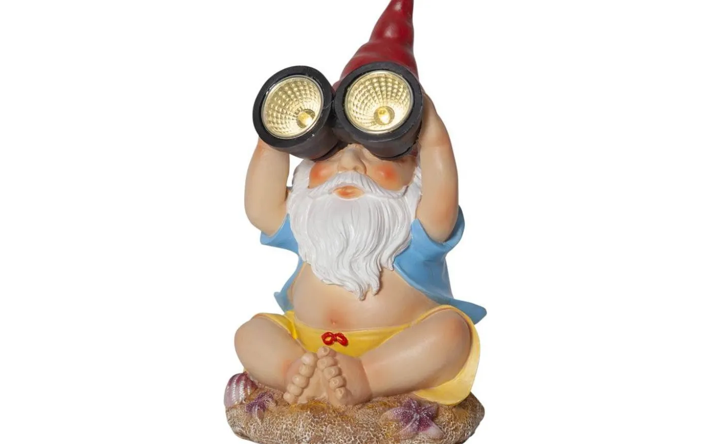 Solcellsdekoration Gnomy med kikare 22cm