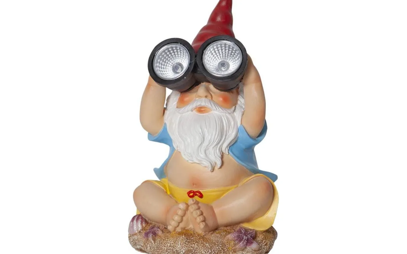 Solcellsdekoration Gnomy med kikare 22cm
