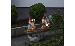 Solcellsdekoration Gnomy med kikare 22cm