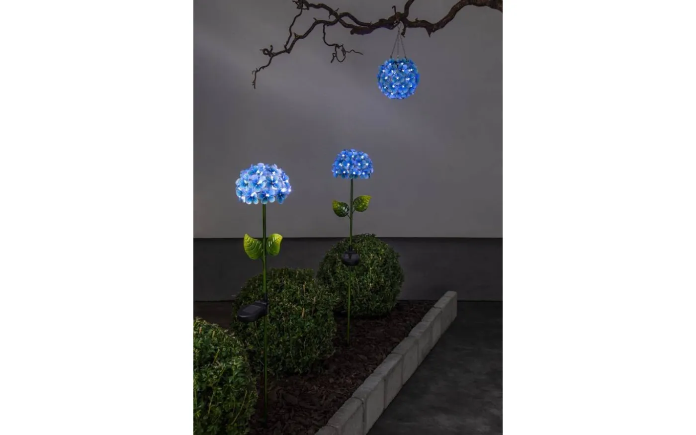 Solcellspinne Hortensia 77cm Blå