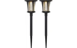 Solcells-pollare 2-pack Monaco 32cm Svart