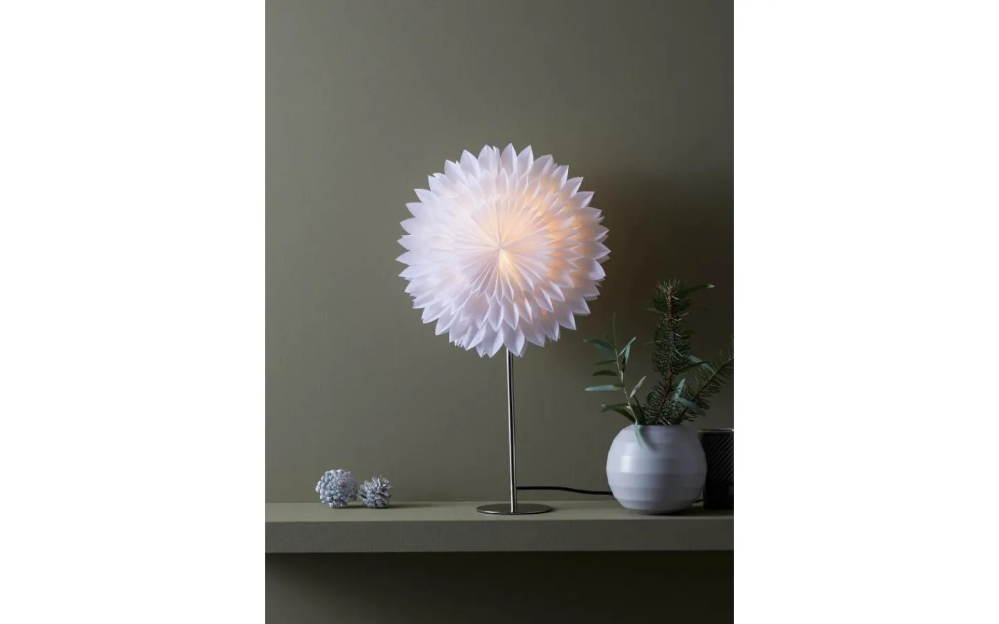 Markslojd Solina Julstjärna På Fot 65cm Vit/Stål* Exklusiva Pappersstjärnor|Visa Alla Julstjärnor