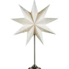 Solvalla Julstjärna på Fot 64cm Vit/Satin