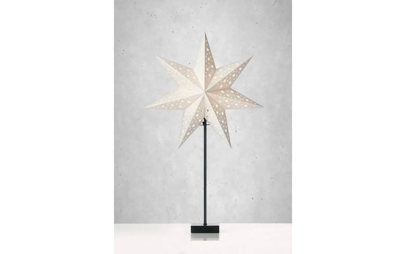 Solvalla Julstjärna på Fot 69cm Silver