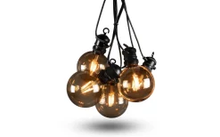 Partyslingor Utomhus 230V|Partyslingor Utomhus 230V<Konstsmide Sommarbris Partyslinga 4,5m 10L Brun/Amber utbytbar LED IP44