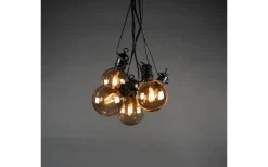 Partyslingor Utomhus 230V|Partyslingor Utomhus 230V<Konstsmide Sommarbris Partyslinga 4,5m 10L Brun/Amber utbytbar LED IP44