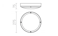 Taklampor Utomhus<Rendl Sonny Plafond 28cm 2L Antracitgrå IP54
