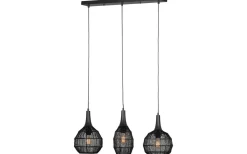 Trio Lighting Soraya Takpendel 3-os E27 mattsvart* Avlånga Taklampor