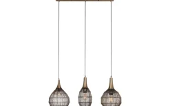 Soraya Takpendel 3-os E27 mattsvart/antikmässing