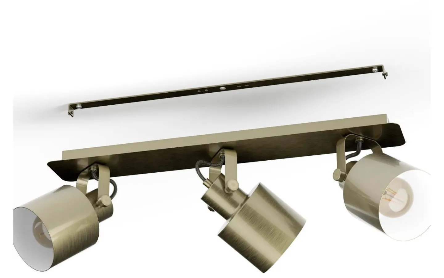 Eglo Southery Takspotlight 70cm Borstad Krämguld* Avlånga Takspotlights|Takspot Med 3 Lampor