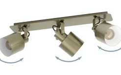 Eglo Southery Takspotlight 70cm Borstad Krämguld* Avlånga Takspotlights|Takspot Med 3 Lampor