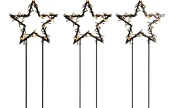 Sparv Stjärnor på Markspett 3-Pack 35cm Amber IP44