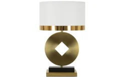 Spazio Bordslampa Mynt 53cm Vit/Guld