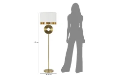 Mauro Ferretti Spazio Golvlampa Mynt 151cm Vit/Guld* Golvlampor