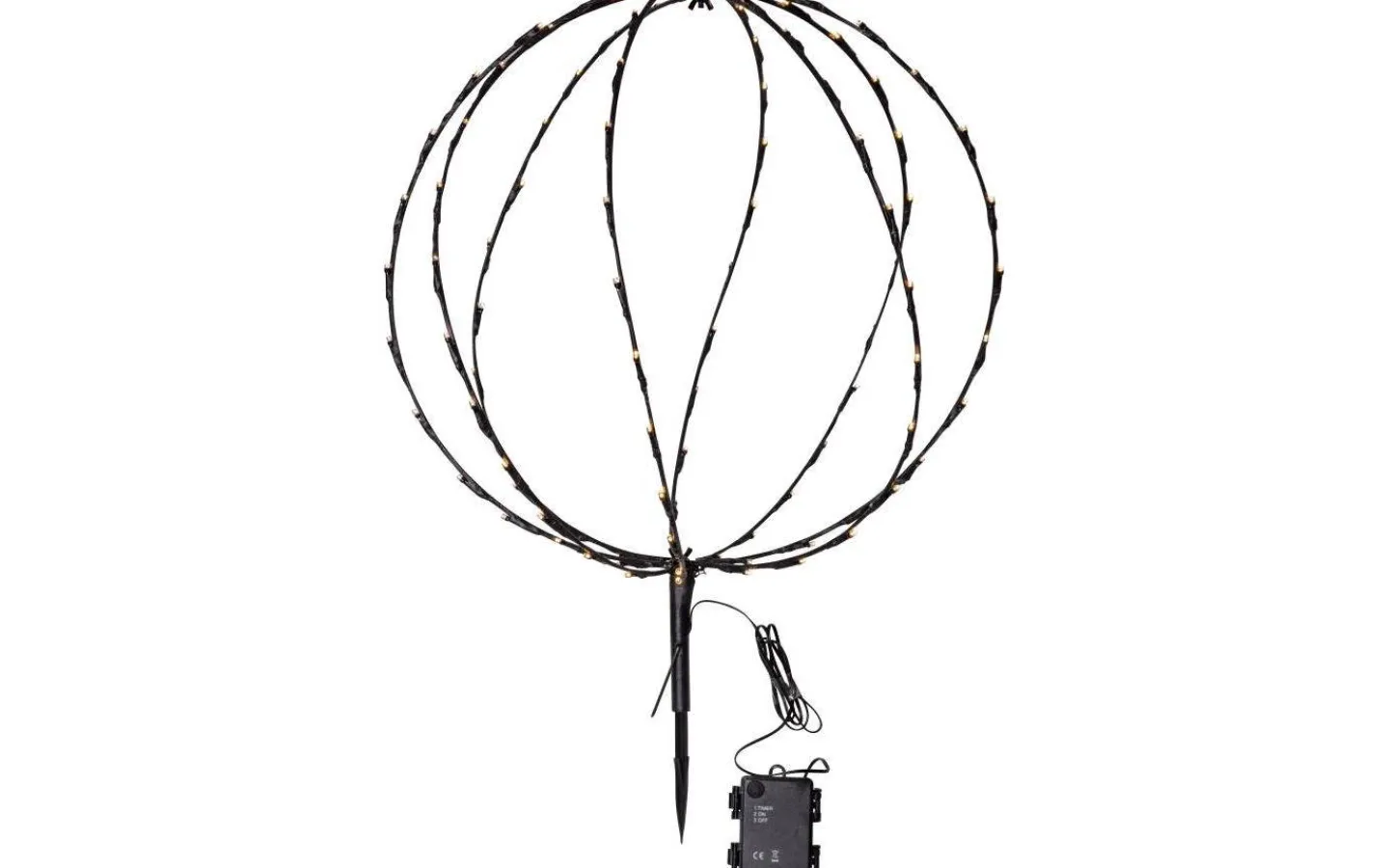 Utomhusdekorationer<Star Trading Sphere Batteridriven Utomhusdekoration 64cm Svart