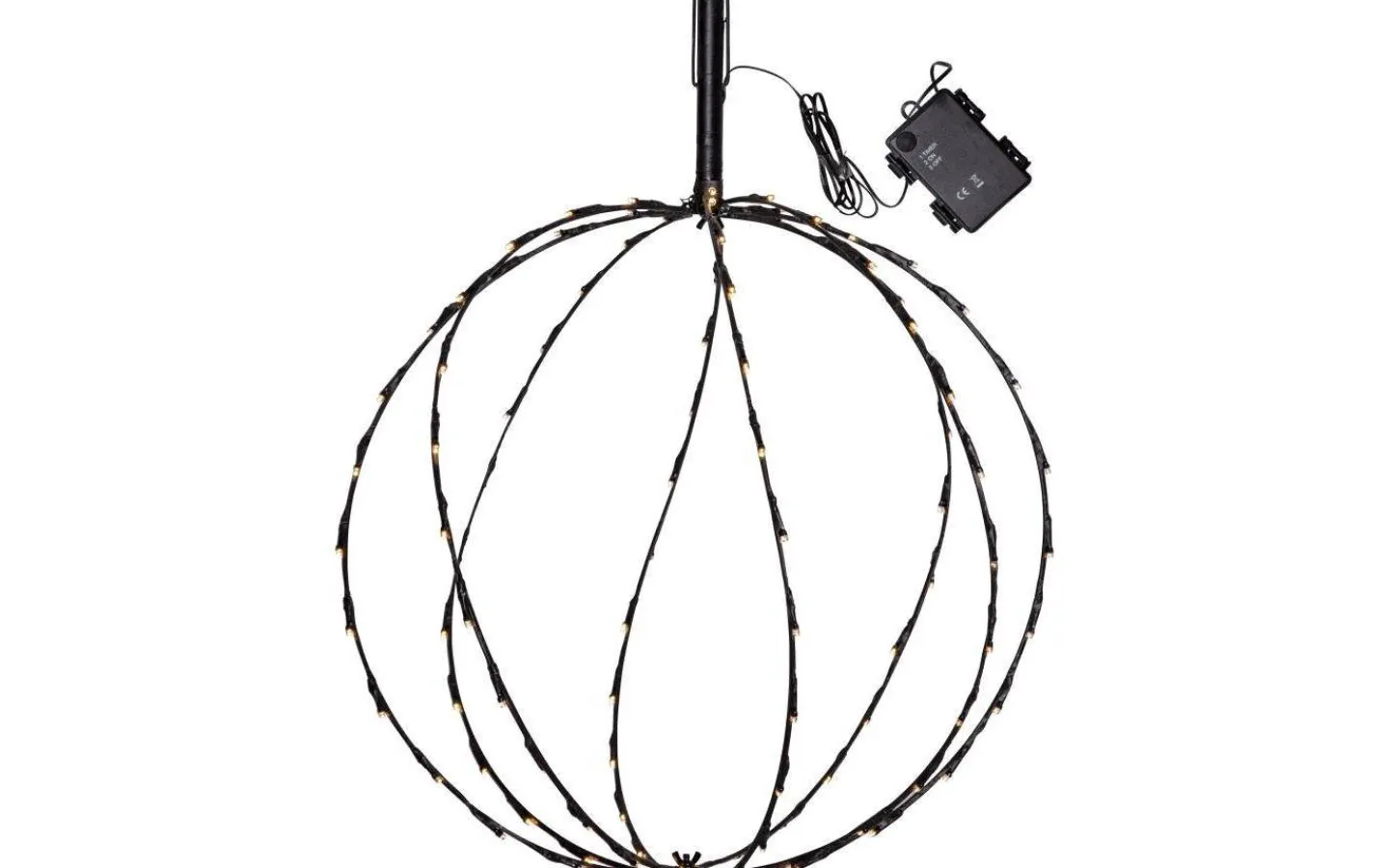 Utomhusdekorationer<Star Trading Sphere Batteridriven Utomhusdekoration 64cm Svart