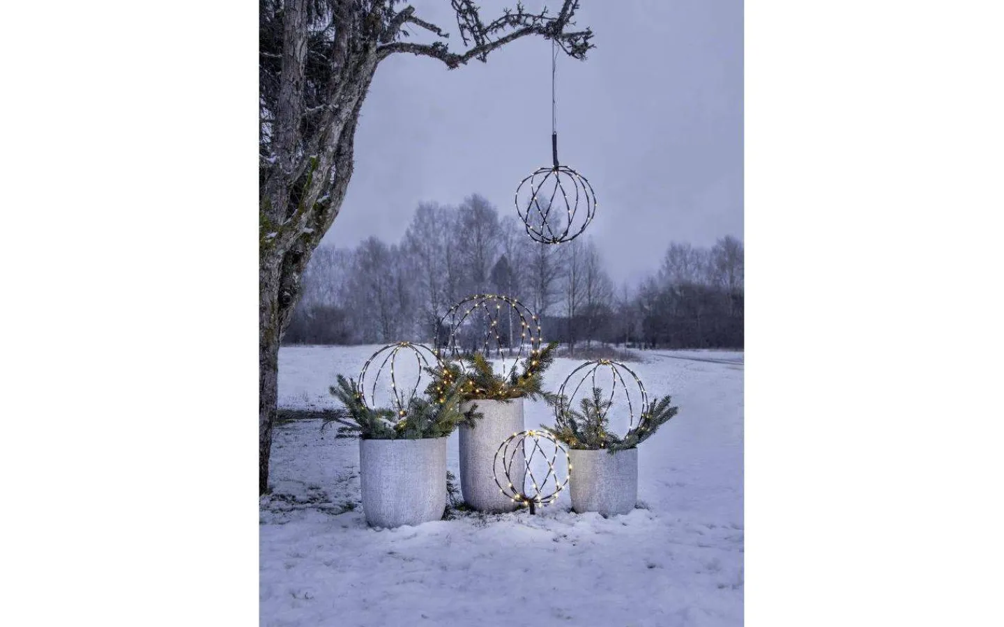 Star Trading Sphere Batteridriven Utomhusdekoration 44cm Svart* Utomhusdekorationer