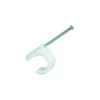 Spikklammer, Vit, För kabel 5-7mm, 20 mm, 100 st
