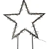 Star Trading Spiky Stjärna på Markspett 73cm Svart IP44* Julpynt Utomhus