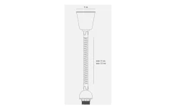 Spiralhiss Pendelupphäng Hisslampa 50-150cm Vit