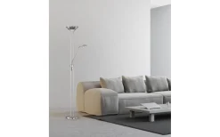 Uplight|Golvläslampor<Reality Spock Golvlampa LED uplight borstad stål