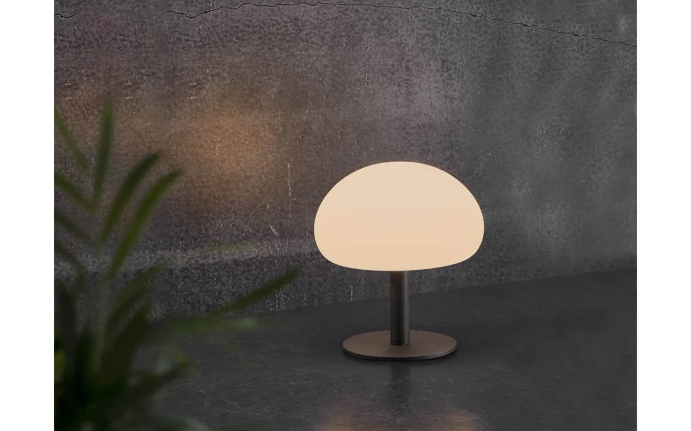 Sponge Uppladdningsbar Bordslampa 3-stegs Dim 20cm Svart/Vit IP65